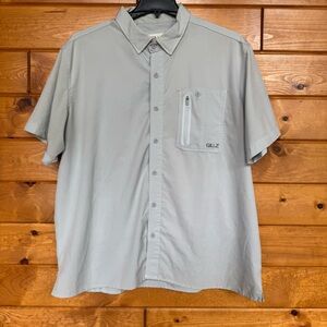 Gillz Men's Gray Short Sleeve Golf Collar Polo Shirt